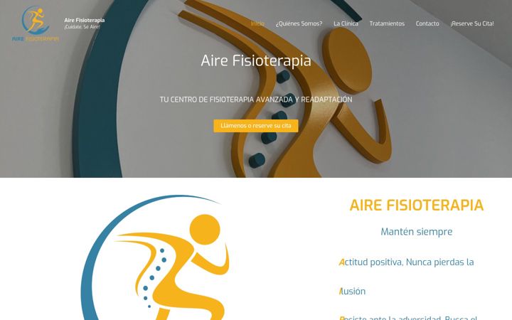 Screenshot of airefisioterapia.com