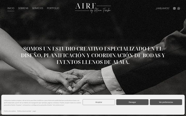 Screenshot of airefreskoweddings.es
