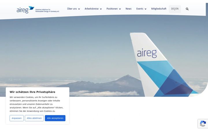 Skjámynd af aireg.de