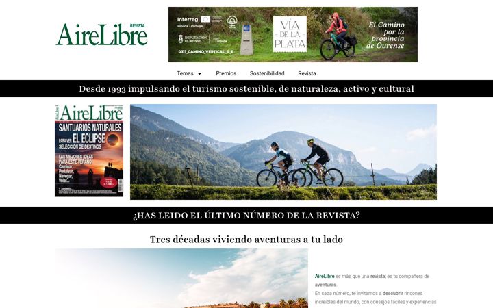 Screenshot of airelibre.com