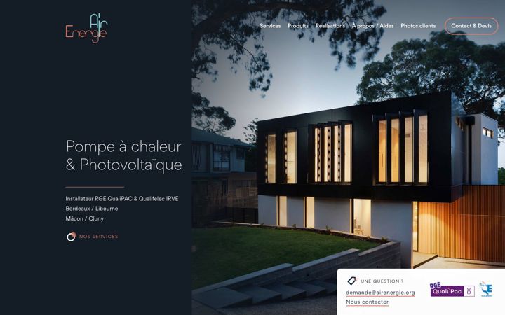 Screenshot of airenergie.org
