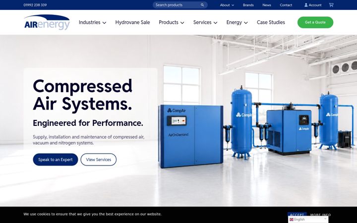 Screenshot of airenergyuk.com
