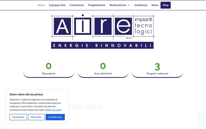 Screenshot of airesrl.it