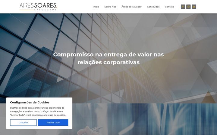 Screenshot of airessoares.adv.br