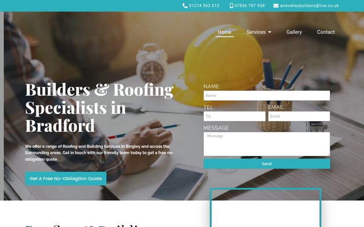 Screenshot von airevalleybuildersandroofing.co.uk