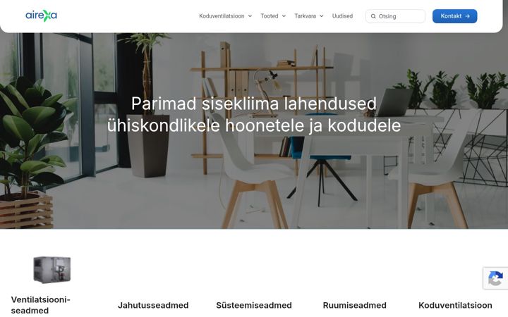 Skærmbillede af airexa.ee