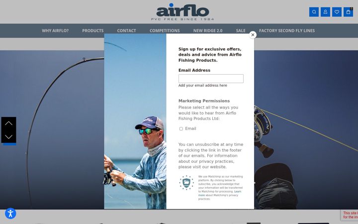 Screenshot of airflofishing.com