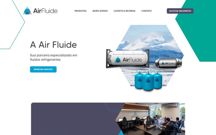 Skærmbillede af airfluide.com.br
