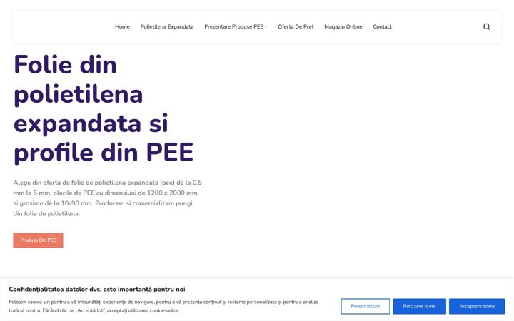 Screenshot of airfoam.ro