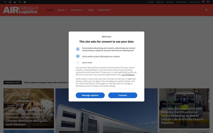 Screenshot of airfreight-logistics.com