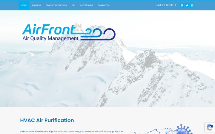 Screenshot of airfront.ie