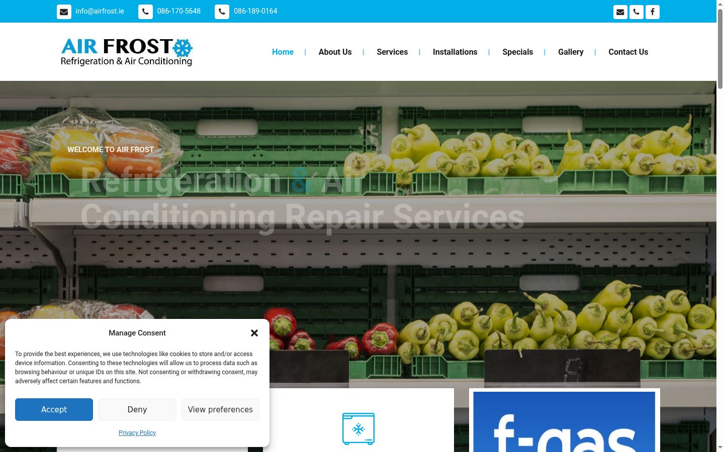 Screenshot tal-banner tal-kunsens muri qabel kwalunkwe interazzjoni