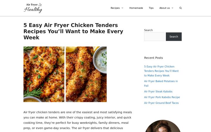 Screenshot of airfryerhealthy.com