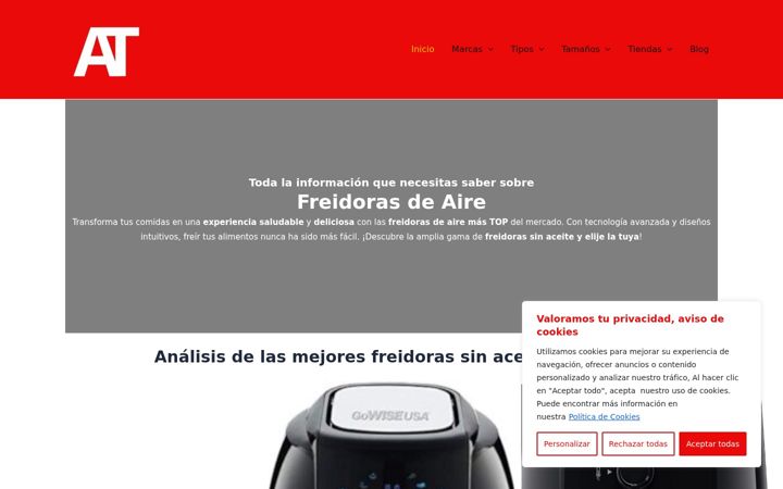 Screenshot of airfryertop.com