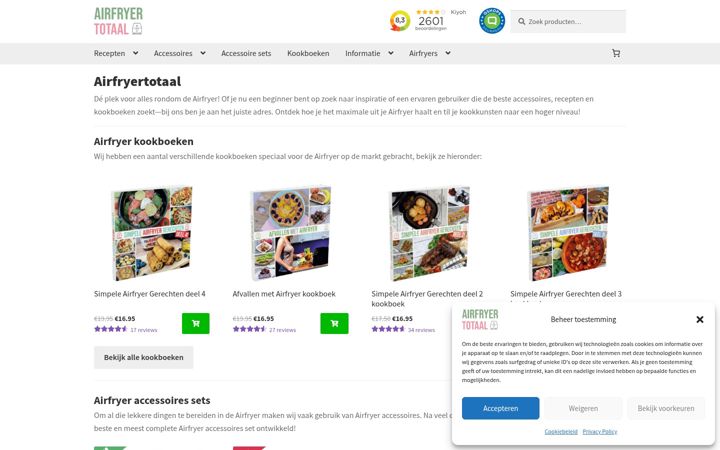 Screenshot of airfryertotaal.nl