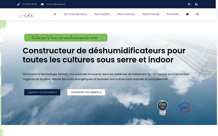 Screenshot von airgaia.fr