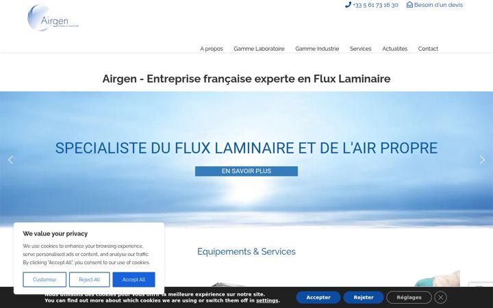 Screenshot of airgen.fr
