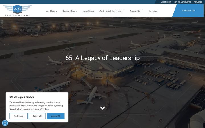 Screenshot of airgeneral.com