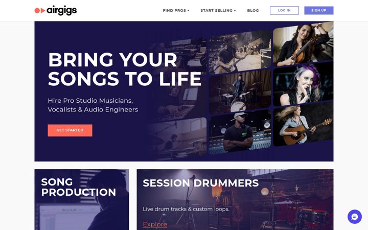Screenshot of airgigs.com
