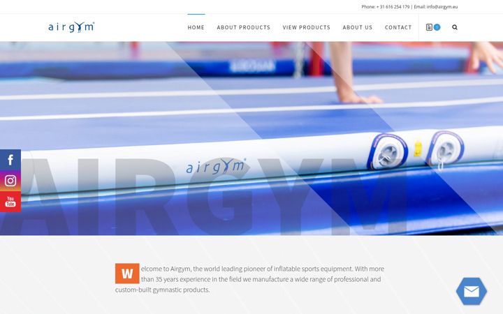 Screenshot of airgym-airtracks.com