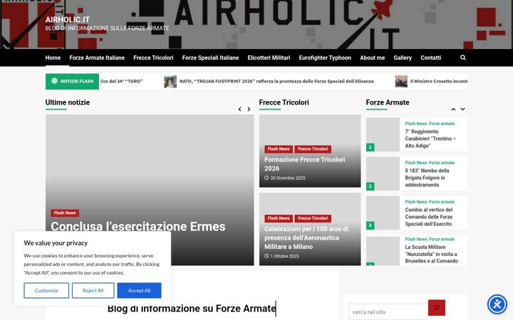 Screenshot von airholic.it