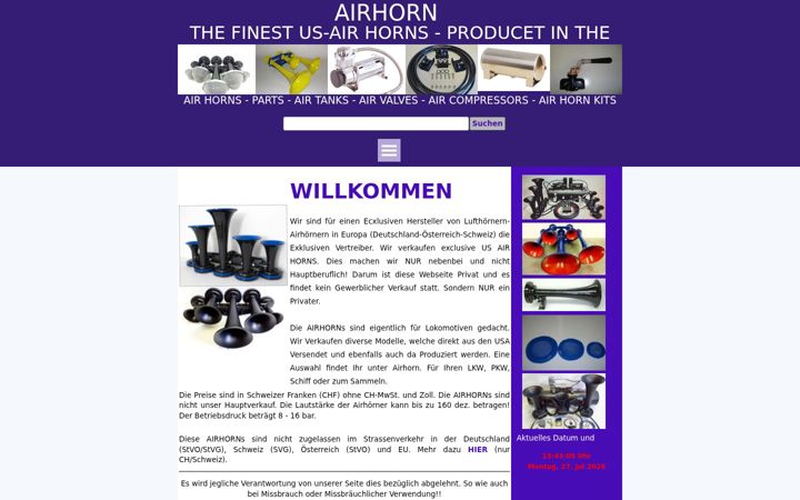 Screenshot of airhorn.ch