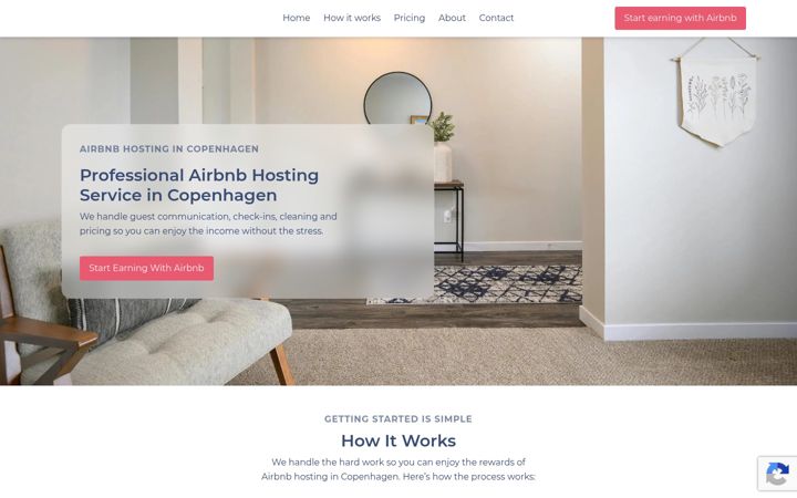 Screenshot of airhost.dk