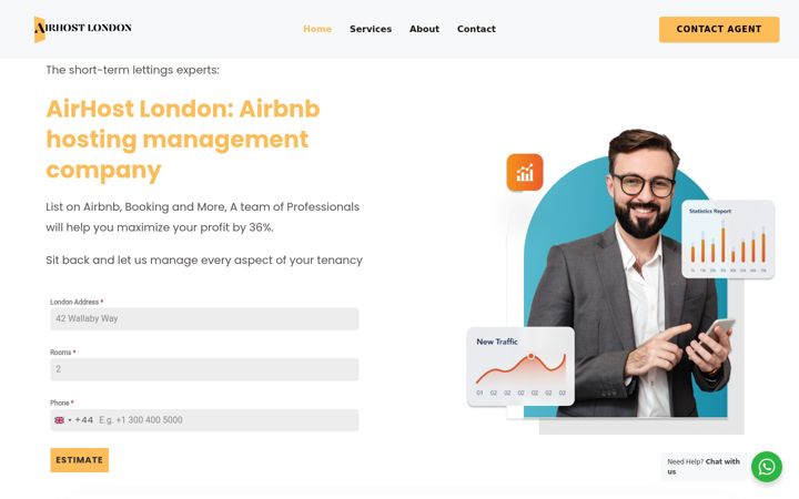 Screenshot of airhostlondon.com