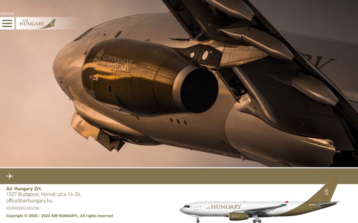 Screenshot of airhungary.hu