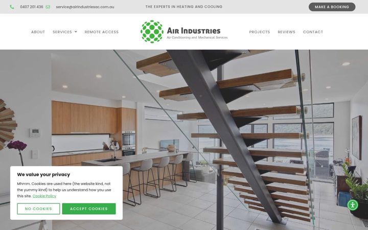 Screenshot of airindustriesac.com.au