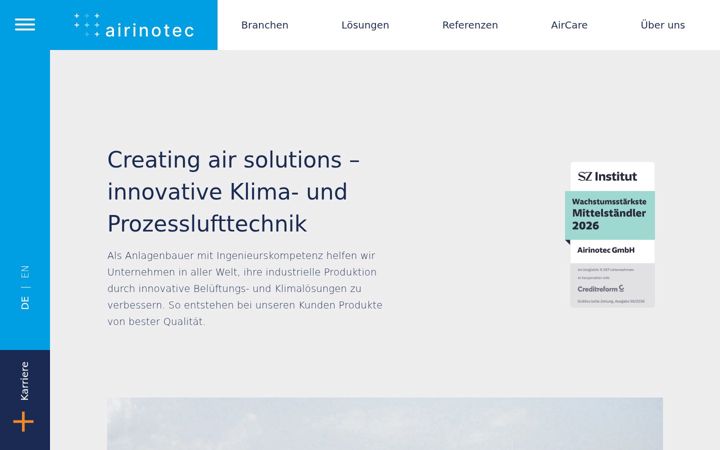 Screenshot von airinotec.com