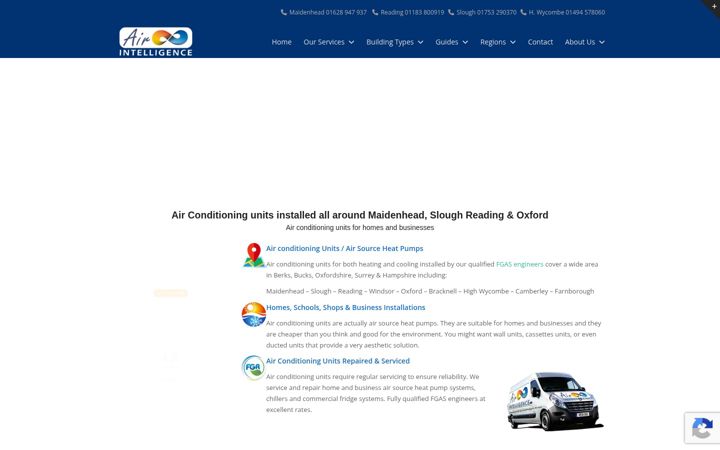 Kuvakaappaus sivustosta airintelligence.co.uk