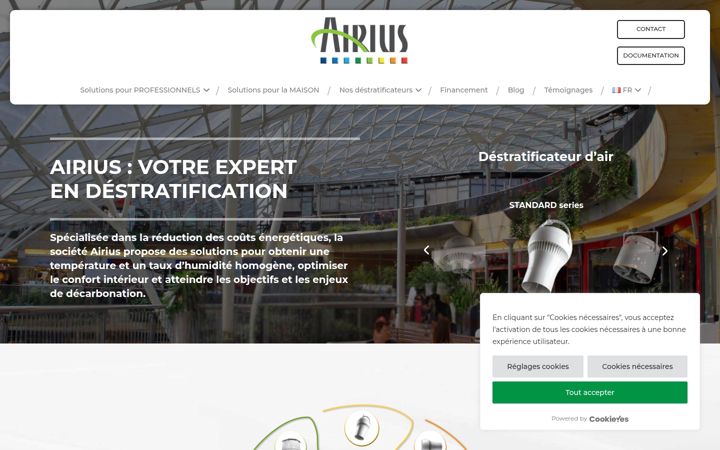 Screenshot of airius.solutions