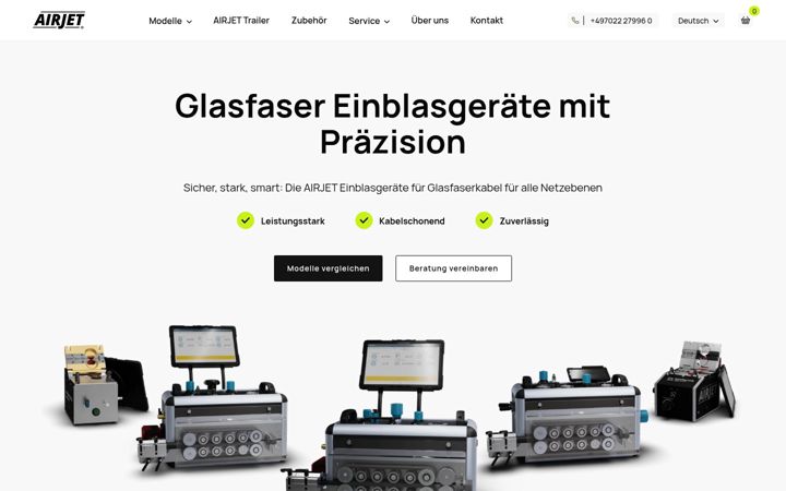 Skjámynd af airjet-cable.com