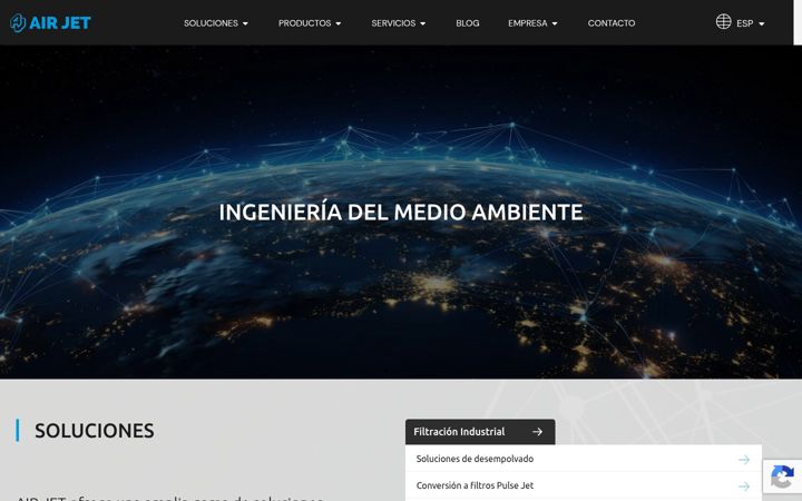 Screenshot του airjet-filtration.com