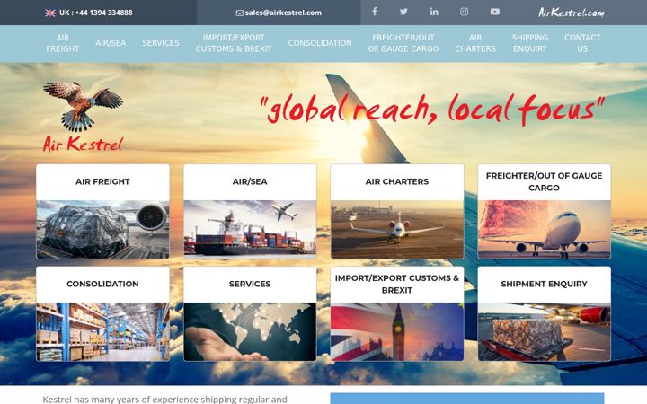 Screenshot of airkestrel.com