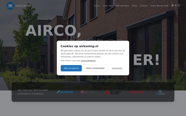 Screenshot of airkoning.nl