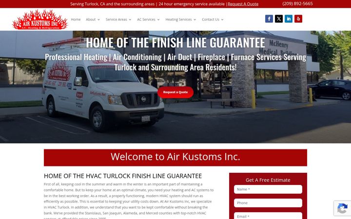 Screenshot of airkustoms.net