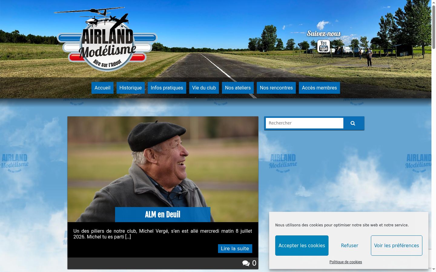 Screenshot des Einwilligungsbanners vor jeglicher Interaktion