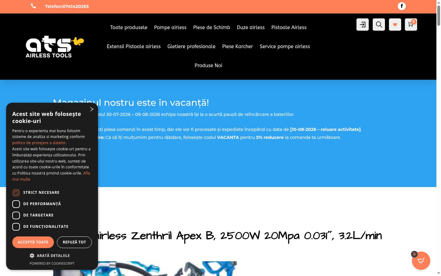 Screenshot des Einwilligungsbanners vor jeglicher Interaktion