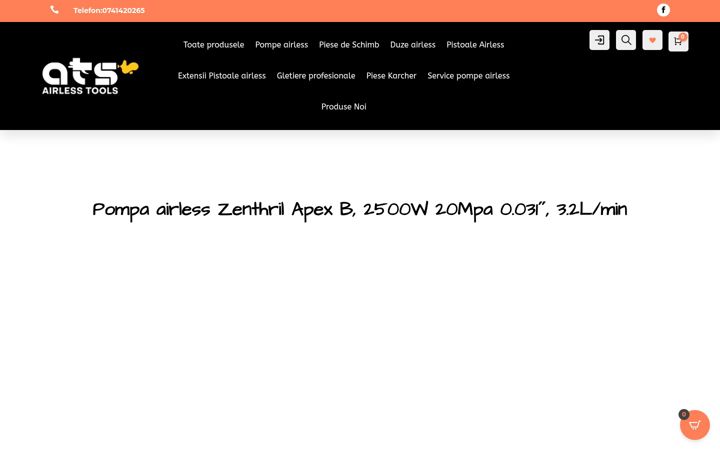 Screenshot of airless-tools.ro