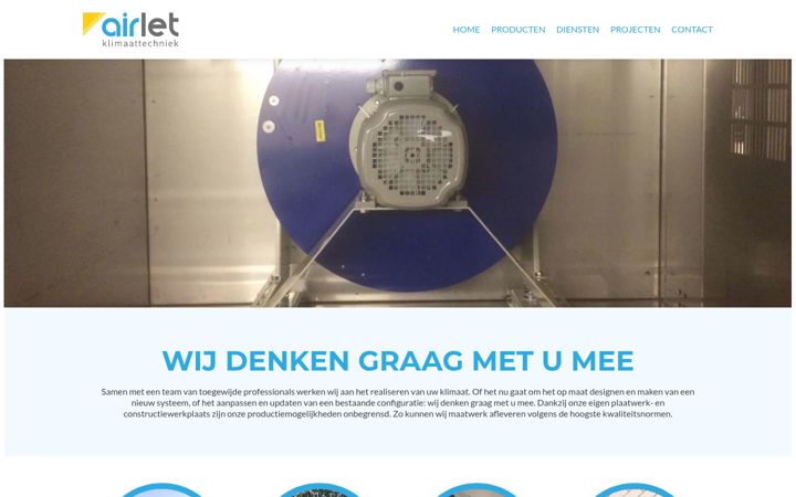 Screenshot von airlet.nl