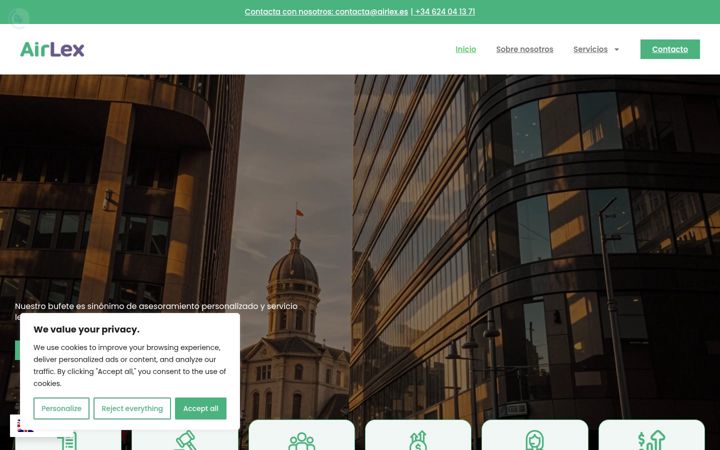 Screenshot of airlex.es