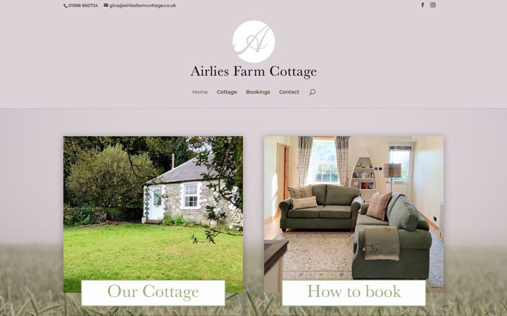 Screenshot of airliesfarmcottage.co.uk