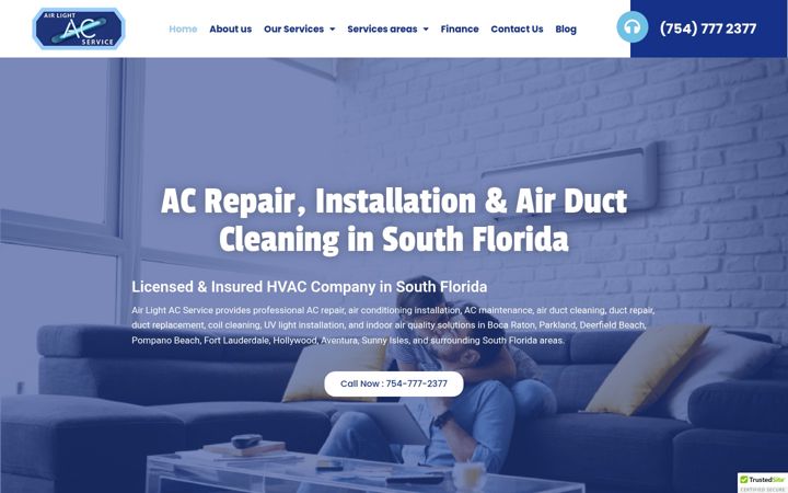 Screenshot ta' airlightac.com