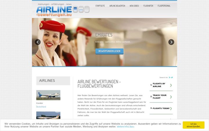 Skjermbilde av airline-bewertungen.eu