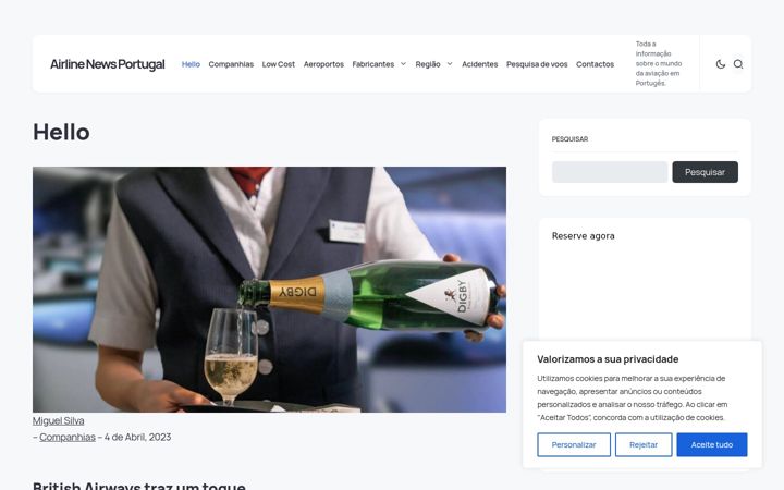 Screenshot of airlinenews.pt