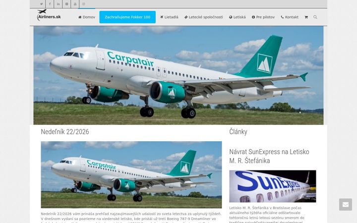 Zrzut ekranu airliners.sk