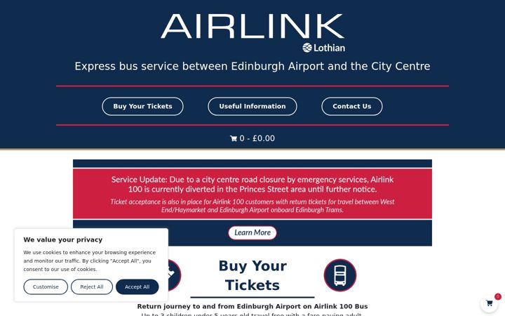 Zrzut ekranu airlink100.co.uk