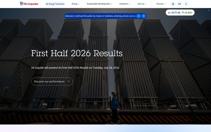 Screenshot of airliquide.com